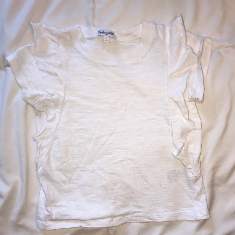 👼🏻2 for $10 👼🏻 splendid white t shirt ruffles